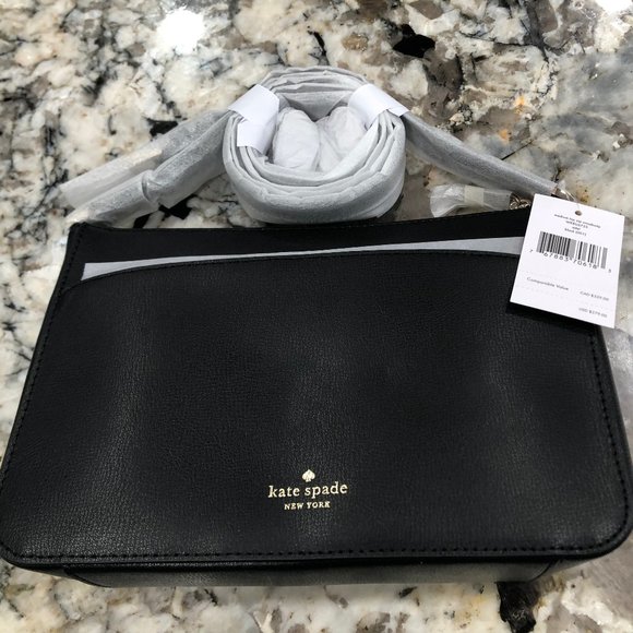 kate spade Handbags - New with Tags Kate Spade ADEL Black Leather Zip Top Crossbody WKRU6725
